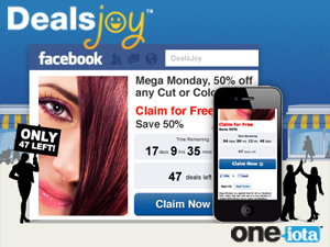 DealsJoy – новая купонная платформа для Facebook от One iota