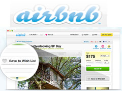Популярный сайт бронирования жилья Airbnb добавил функцию Wish List