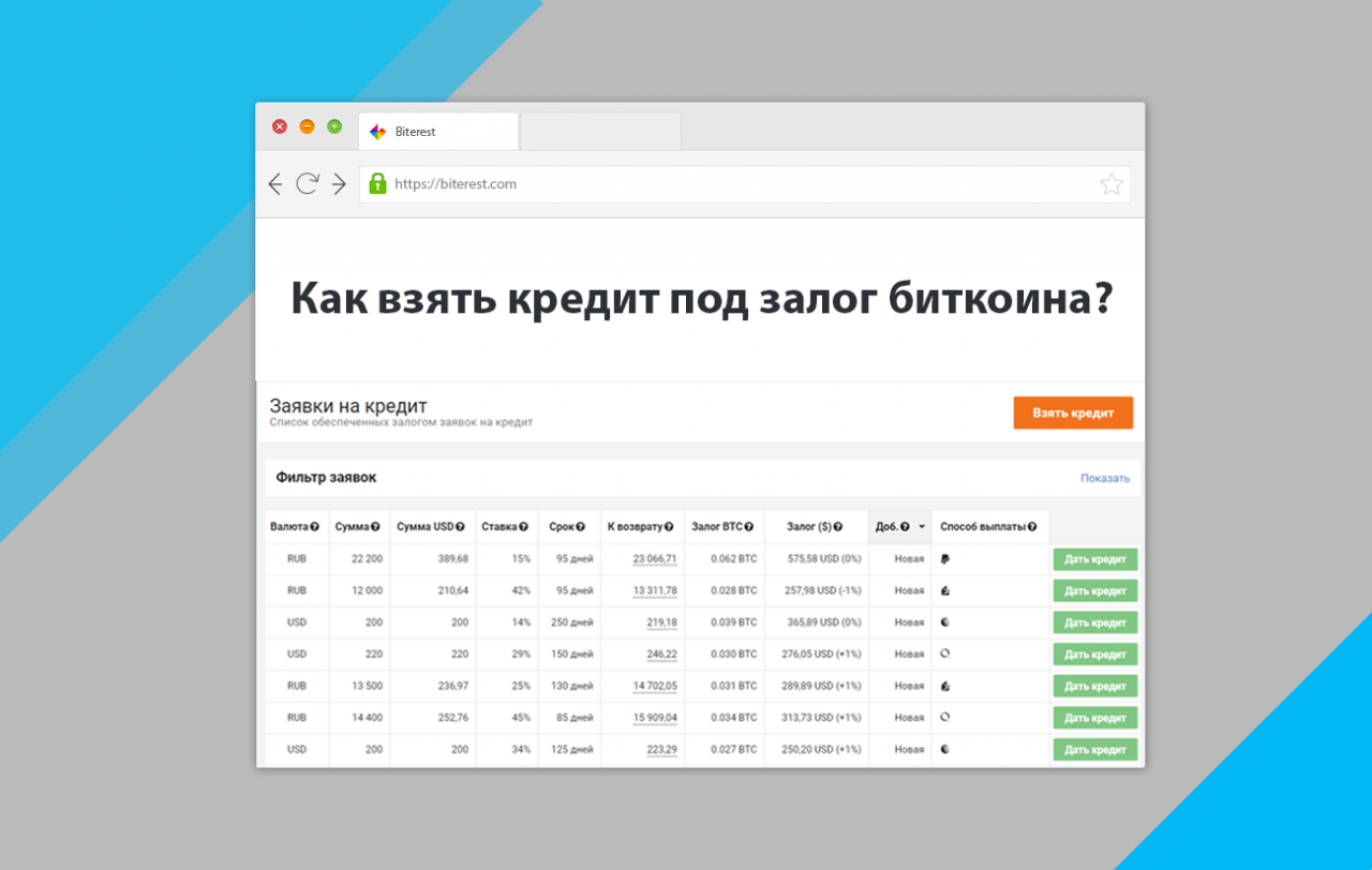 Как взять кредит под залог биткоина? Как взять кредит под залог биткоина?