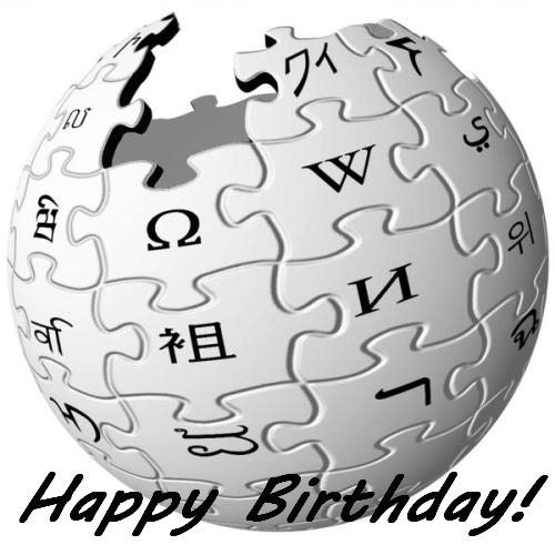 Сегодня День Рождения Wikipedia!