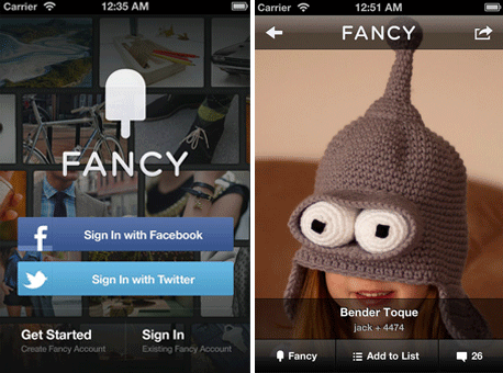 Сервис социальной коммерции Fancy запускает новое iOS-приложение