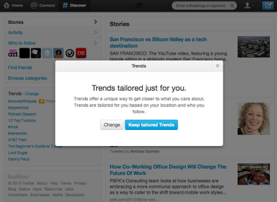 Tailored Trends – новая опция Twitter, настраивающая тренды под вас