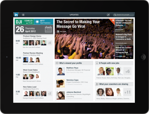 LinkedIn запускает приложение для iPad