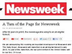 Newsweek уходит в онлайн